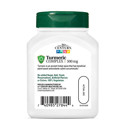 Frente del envase 21st Century cúrcuma complejo antioxidante
