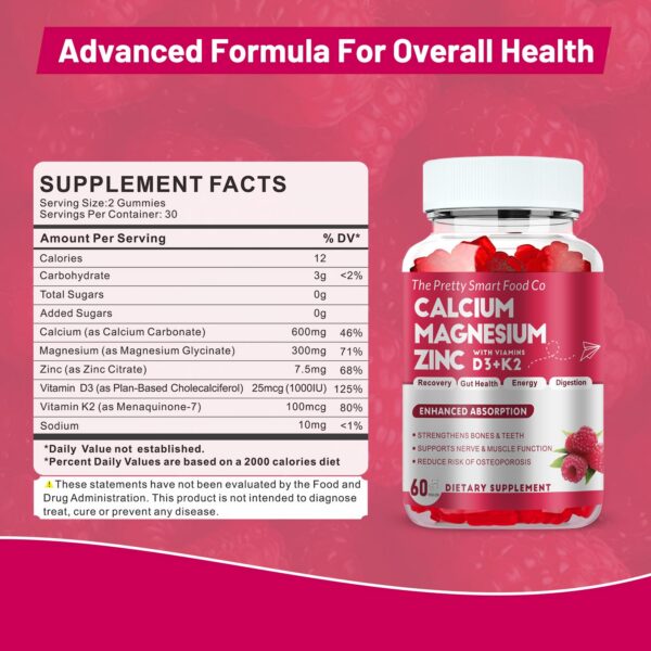 Frasco con etiqueta de 60 gomitas