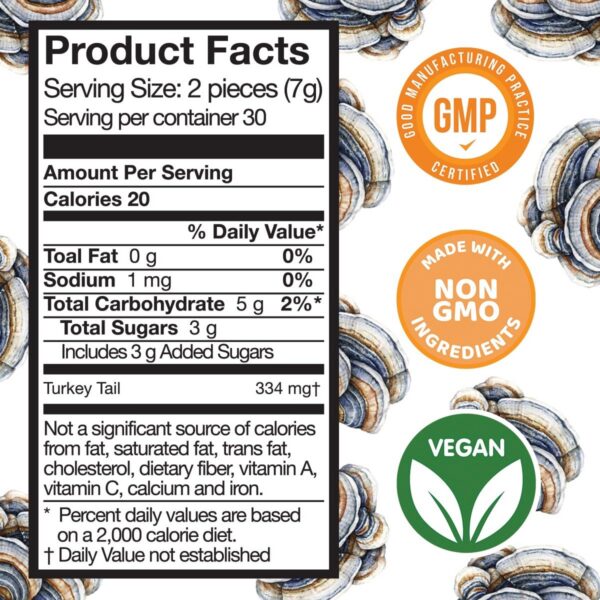 Envase con 60 gomitas para salud natural del microbioma y sistema inmune