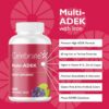 Version 1.0.0 Envase de 60 tabletas multivitamínicas ADEK Celebrate Vitamins