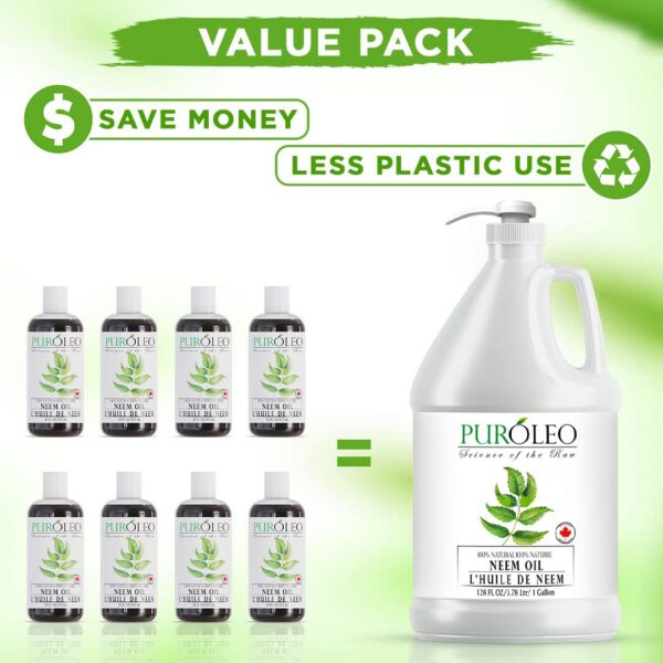 Envase aceite de neem PUROLEO calidad Canadá