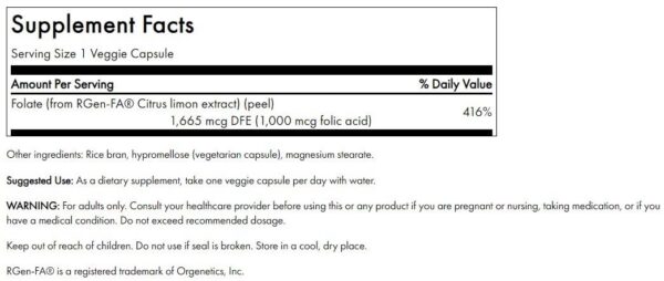 envase ácido fólico swanson vitamina b9