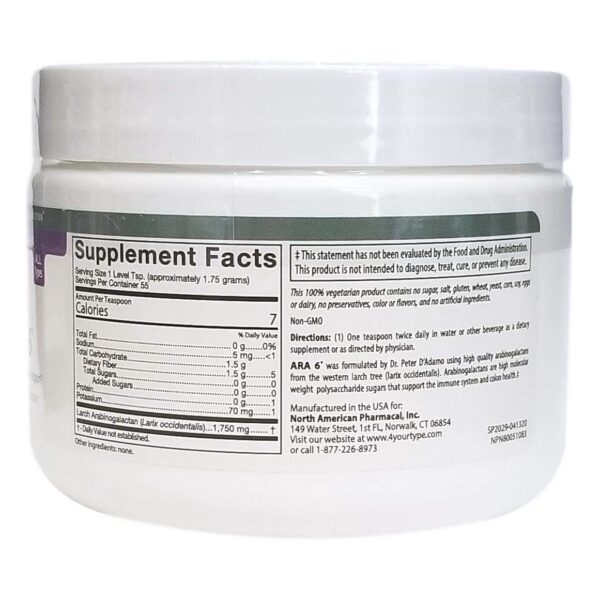 Envase ARA 6 fibra soluble Genoma Nutritionals