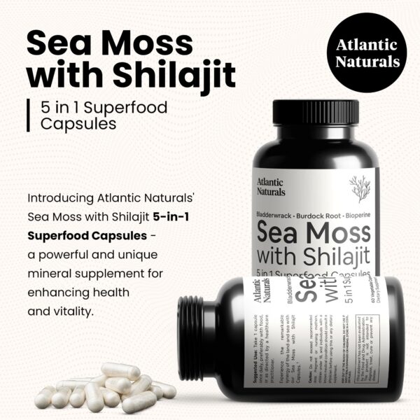 Envase Atlantic Naturals suplemento Sea Moss 5 en 1