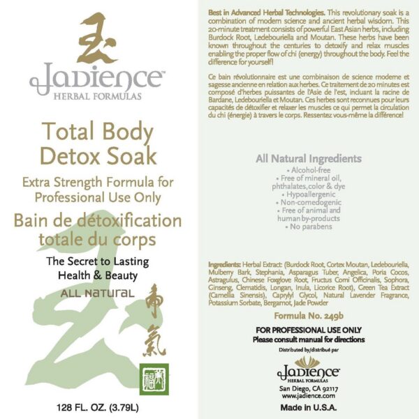 Envase baño detox natural para relajación y salud orgánica