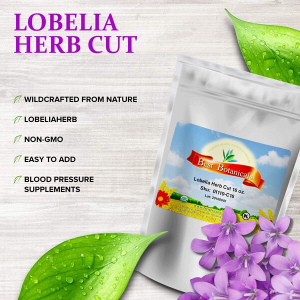 Envase Best Botanicals con hierba de lobelia expectorante
