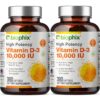 Envase biophix vitamina D3 10000 UI softgels alta potencia