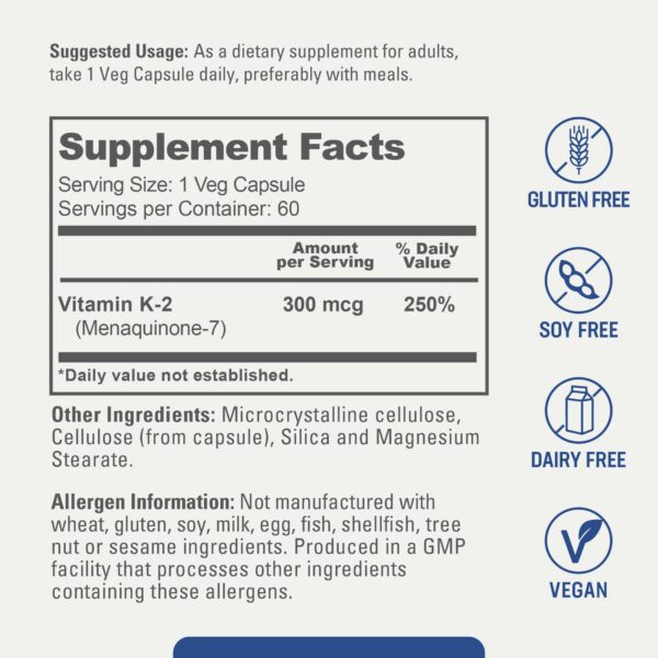 Version 1.0.0 Envase biophix vitamina K2 MK7 60 cápsulas veganas