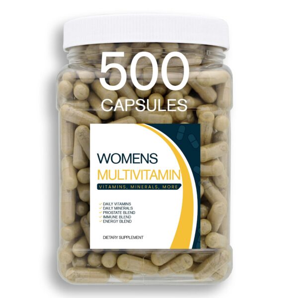 Version 1.0.0 Envase Bulk Buy multivitamínico mujer 500 cápsulas transparente