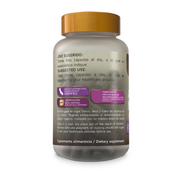 Envase y caja Betel Natural cápsulas ajo negro suplemento natural