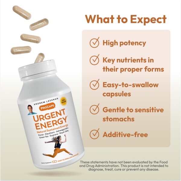 Envase cápsulas Andrew Lessman para combatir fatiga y aumentar energía