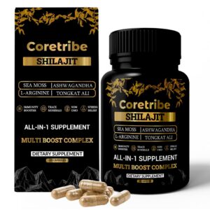 Envase de cápsulas Coretribe Shilajit Himalaya 120 unidades