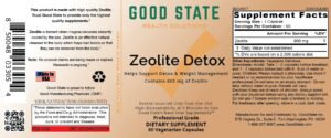 Envase cápsulas detox Zeolita Good State 60 unidades