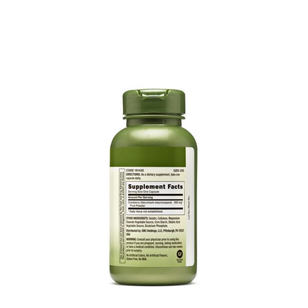 Envase de cápsulas GNC Herbal Plus Cranberry