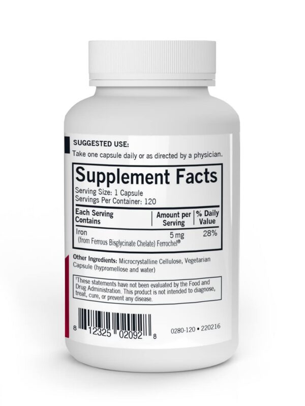 Envase cápsulas hierro Ferrochel Kirkman calidad pura