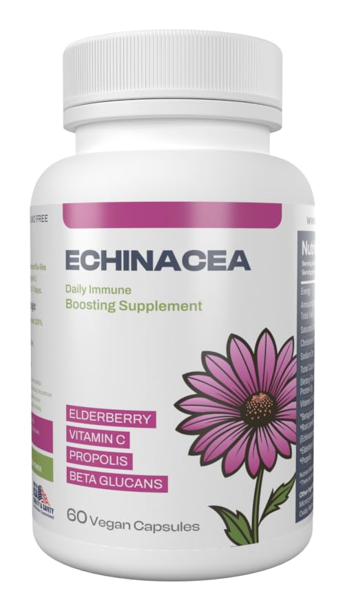 Envase cápsulas inmunológicas equinácea y saúco Only Nutri Labs