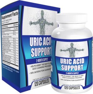 Envase de cápsulas suplemento limpieza ácido úrico URIC Acid Cleanse