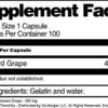 Envase cápsulas Uva Concord 450mg TerraVita sin relleno saludable