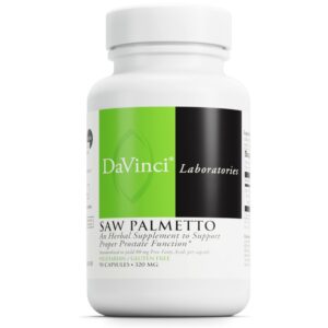 Envase de cápsulas vegetarianas Saw Palmetto DAVINCI Labs