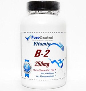 Envase cápsulas vitamina b-2 250 mg purecontrol supplements