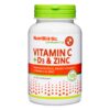 Envase de cápsulas Vitamina C D3 Zinc NutriBiotic 100 unidades