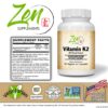 Envase cápsulas vitamina K2 MK-7 Zen Supplements blanco 60 cápsulas
