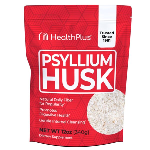 Envase cáscara de psyllium Health Plus 12 oz