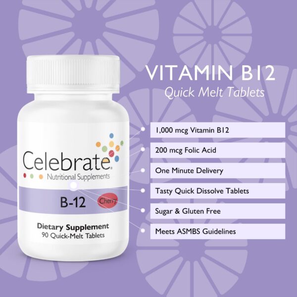 Version 1.0.0 Envase Celebrate Vitamins vitamina B12 quick melt cereza