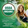 Envase cerrado polvo espirulina orgánica Zazzee
