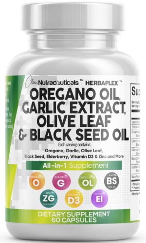 Version 1.0.0 Envase Clean Nutraceuticals HerbaPlex suplemento aceite de orégano y ajo