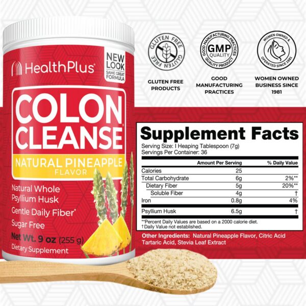 Version 1.0.0 Envase de Colon Cleanse Health Plus para desintoxicación natural
