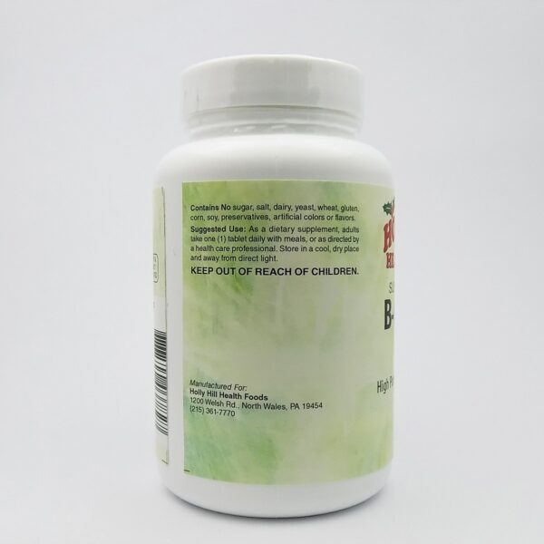 Envase Complejo B100 Holly Hill Health vista lateral