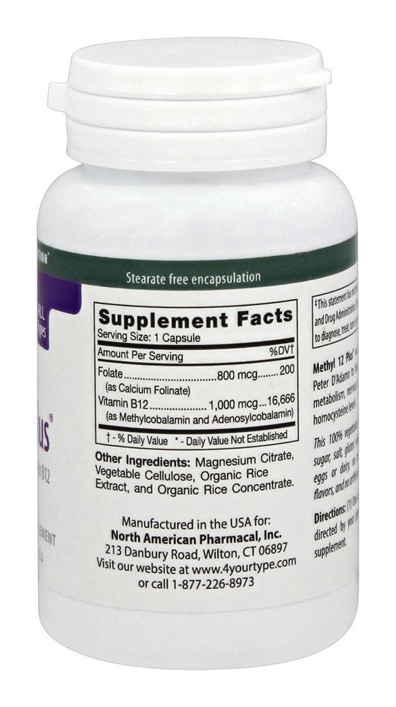 Envase D'Adamo Personalized Nutrition Methyl 12 Plus