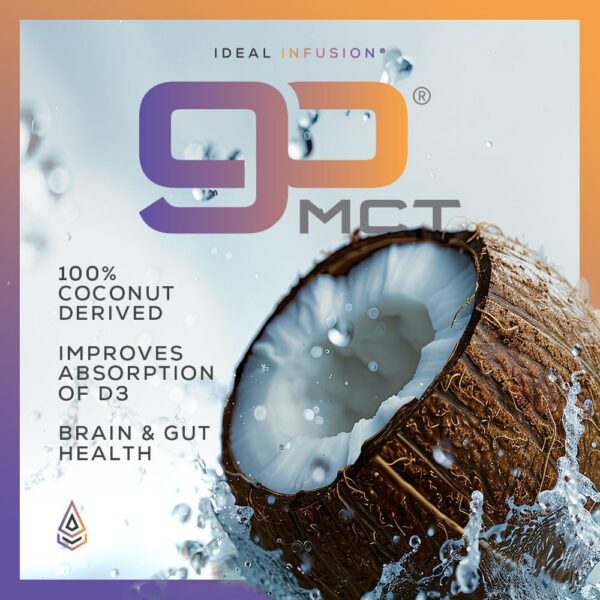 Envase mostrando polvo MCT de coco