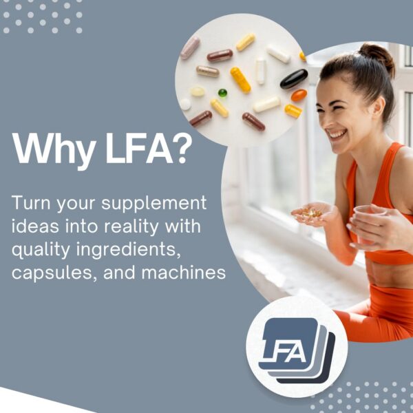 Frasco y etiqueta de LFA Excipients para DCPD