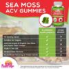 Envase de gomitas de musgo marino y ACV