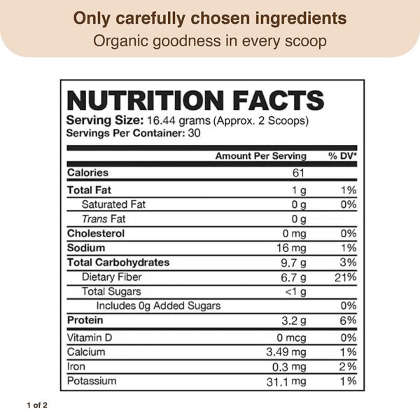 envase Detox Organics polvo chocolate superalimento 30 porciones
