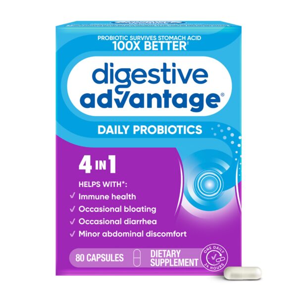 Envase Digestive Advantage probióticos 80 cápsulas