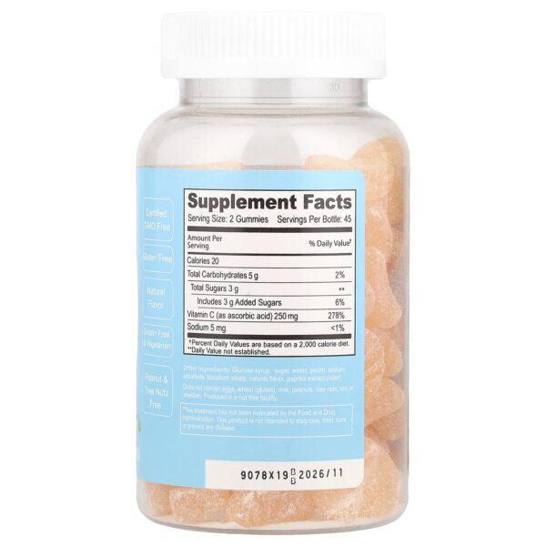 Envase Doctor's Finest gomitas vitamina c 250 mg por porción