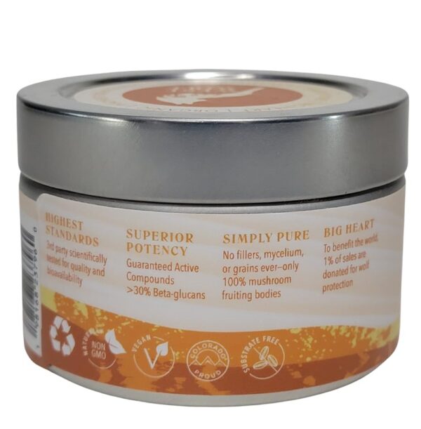 Envase ecológico reciclable de cápsulas de melena de león