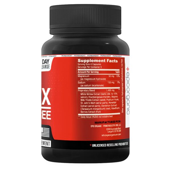 Envase Epic Organicum detox cápsulas para colon