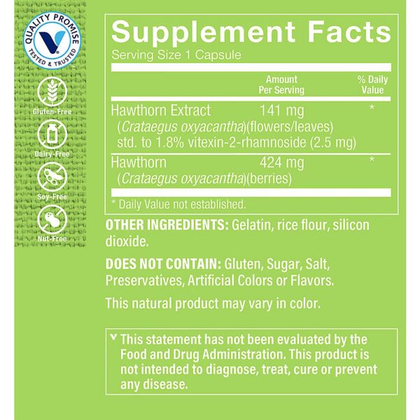 Envase extracto espino blanco The Vitamin Shoppe antioxidante