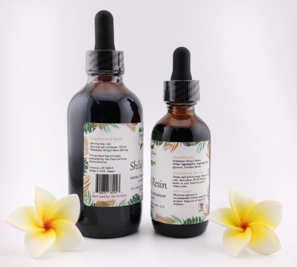 envase de extracto sin alcohol shilajit herbal wellness