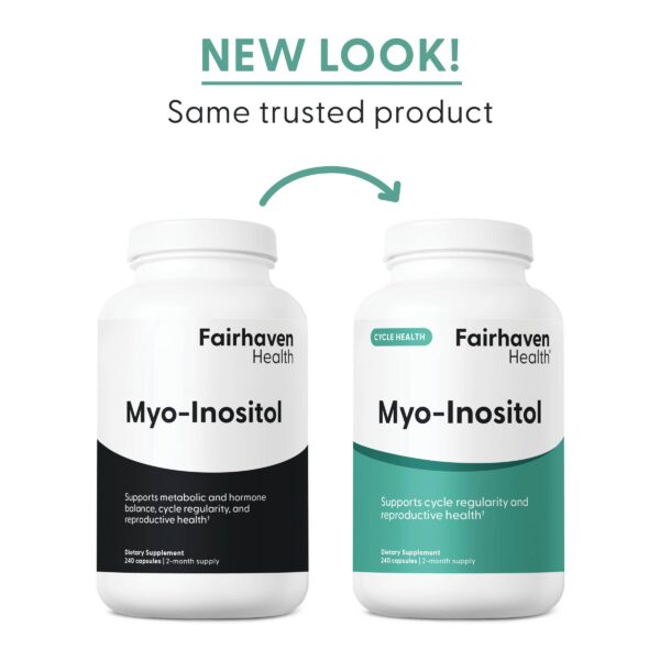 Envase cápsulas Fairhaven Health Mio-Inositol de 240 unidades