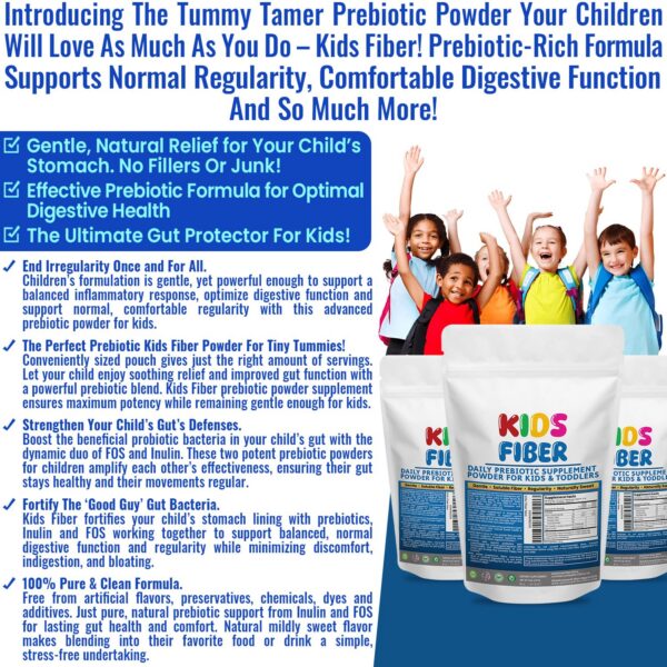 Envase Fibra para niños suplemento prebiótico sano