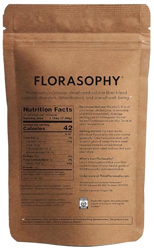 Envase Florasophy Loosen Up fibra soluble para salud digestiva