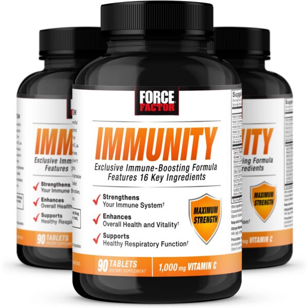 Envase Force Factor Immunity suplemento para inmunidad 90 tabletas