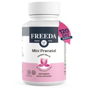 envase freeda mini vitamina prenatal 240 tabletas