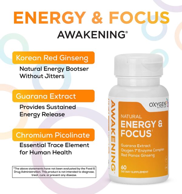 Envase frontal Awakening focus & energy suplement
