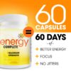 Envase frontal suplemento Energy Complete 60 cápsulas veganas